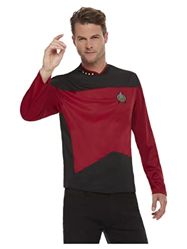 Smiffys Star Trek, The Next Generation Command Uniform, Ma Top, Officially Licensed Star Trek Fancy Dress, Adult Dress Up Costumes