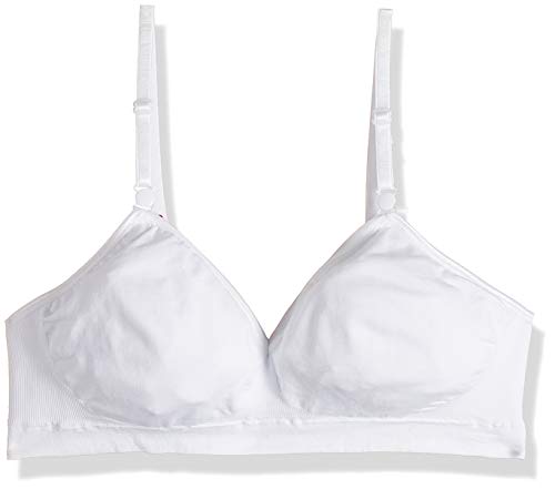 Hanes Women's Comfy Support Wire Free Bra Bra, White Heather, Medium