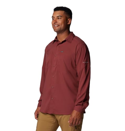 Image of Columbia Men Polyester Loose Omni-Shade Ridge Utility Lite Hiking and Trekking Long Sleeve Shirt