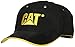 Caterpillar Trademark Microsuede Hats for Men with Embroidered Front, Curved Bill with Contrast, and Strap Back Closure, Black - One Size