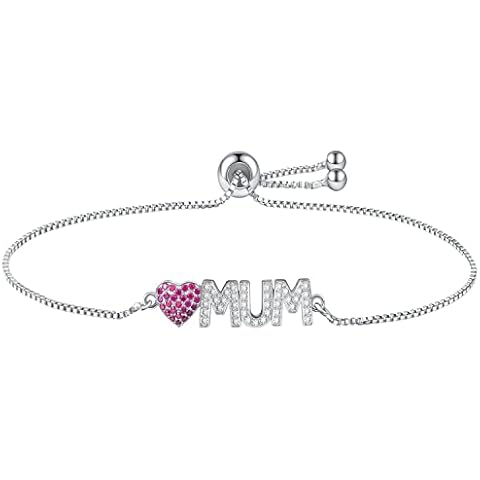 Cosie Lily Bracelets for Womens Jewellery 925 Sterling Silver Mum Bracelet ladies Love Heart Bracelets Gifts for Her Women Wife Mum Cover