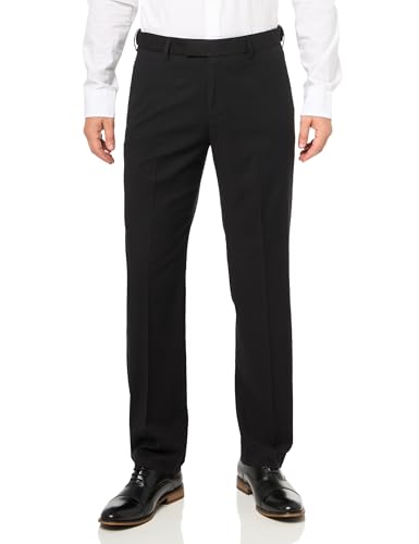 Savane mens Flat Front No Iron Gabardine Dress Pants With Extendable Waistband