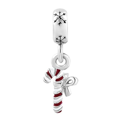 Image of Christmas Holiday Season Charms for Pandora Bracelets New Snowflake Santa Claus Home Moose Gift Tree Candy Cane Snow Globe