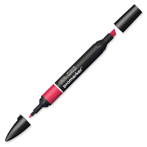 Image of Winsor & Newton Promarker, Alcohol Based Markers, Ruby (R455), Double Tipped Drawing Marker Set for Artists, Graphic Designers, Illustrators - Chisel & Fine Twin Tip, Streak Free Coverage