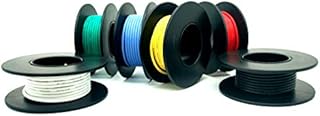 0.08mm² Flexible Silicone Wire - Electric Stranded Wire 28 AWG Coper Hook Up Wire 600V Cables 28 Gauge for Electrics DIY (28AWG)