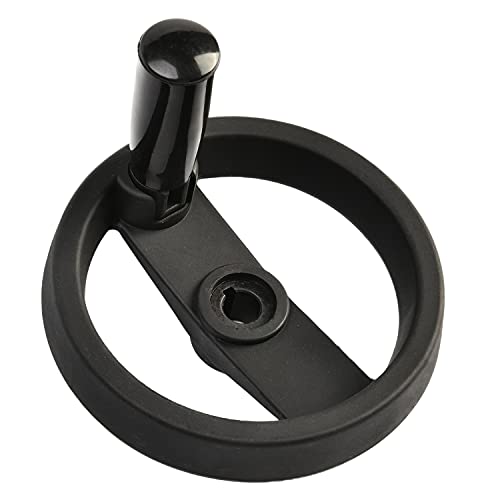 Othmro Hand Wheels 0.47In Center Hole Diameter 4.92In Handwheels Diameter Black 2Spoked Lathe Handwheel Round Three Hand Wheel With Revolving Handle For Lathe Milling Machine Grinders #TOP11