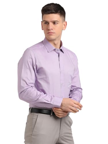 Image of Turtle Men 100% Cotton Slim Fit Lemon Solid Formal Shirt