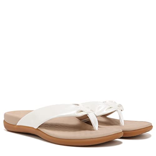 Vionic Women's Tide Melo Toe-Post Sandal- Supportive Flip Flop Slides That Includes an Orthotic Insole and Cushioned Outsole for Arch Support, Medium
