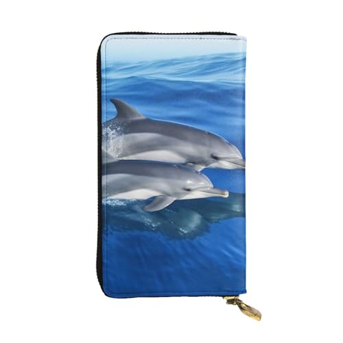 Étui en cuir avec fermeture éclair dauphin pour stopper la perte de vos cartes et votre téléphone