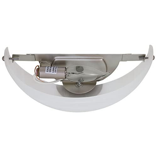 Design House 511584 Millbridge Traditional 1-Light Indoor Dimmable Wall Sconce With Alabaster Glass For Bathroom Hallway Foyer, Satin Nickel Finish thumb #6