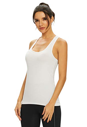 Femdouce Racerback Workout Tank top for Women Activewear Running top Yoga 4 Pack3