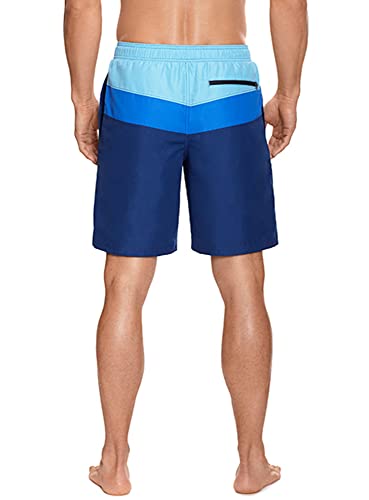 Reebok Men's Swimwear Subject Matter 9" Volley Adjustable Waist Swim Short, Blue To Da, Medium #TOP3