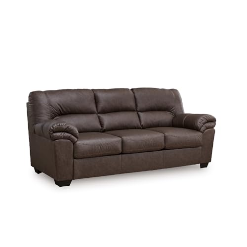 Image of Signature Design by Ashley Faux Leather Living Room Sofa, Umber