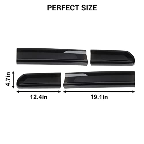 Jimen Compatible With Dodge Challenger 2009-2014, 4Pcs Tail Light Cover Trim Exterior Accessories #TOP2