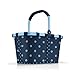 reisenthel carrybag Mixed dots Blue blau – Einkaufskorb aus hochwertigem, reißfestem Polyestergewebe mit 22l Volumen – Praktisch und handlich