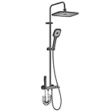 Installation facile et design moderne : nos ensembles de douche à effet pluie sont livrés avec un robinet et des instructions d'installation détaillées (français non garanti), ce qui rend l'installation simple. Leur design élégant ajoute une touche moderne et sophistiquée à votre salle de bain, alliant parfaitement fonctionnalité et esthétique.