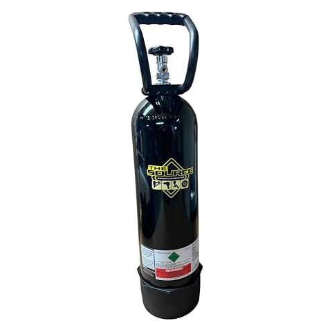 The SOURCE 15 lb Co2 Carbon Dioxide Cylinder with Protective Carry Handle, Black, with Protective BOOT Cover