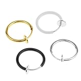 ZPGVWXKO 4 Piezas de Aros para Nariz Y Labio (sin Joyería)
