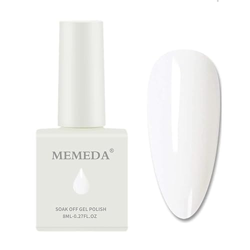 Miniatura 2 de Esmalte de uñas de gel, esmalte de gel nude, blanco leche, 0.27 onzas líquidas 2-Blanco (Milky White)