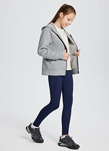 Baleaf Youth Girls Fleece Lined Leggings Winter Warm High Waisted Kids Athletic Pants Hiking Running Yoga Navy Blue S #TOP4