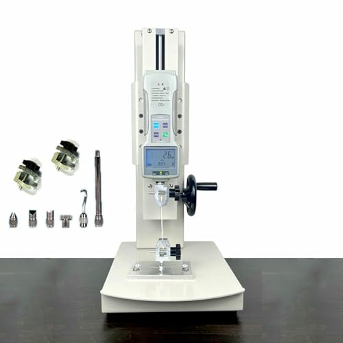 FLTRGO Desktop Tensile Testing Machine, 10-2000N Digital Force Gauge Push Pull Gauge with 5 Probes, Stroke 270mm, Hand Crank Vertical Tensile Test Bench for Sports, Scientific Research, Fishing~/