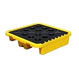 Auslaufsichere Auffangschale – langlebige Polyethylen-Palette für Ölfässer mit einfachem Ablauf für schnelle Reinigung, ideal für Werkstatt und industriellen Einsatz