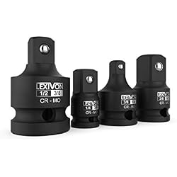 LEXIVON Impact Socket Adapter and Reducer 4-Piece Set | 1/4