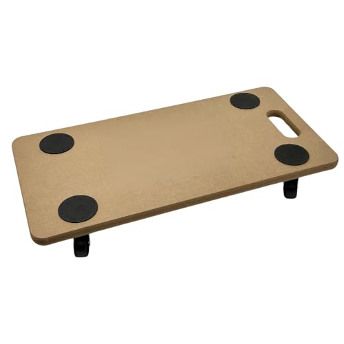 200 KG Dolly Trolley On Wheels - Heavy Duty Roller for Moving Furniture with Eva Foam Grip Pads & Wooden Platform