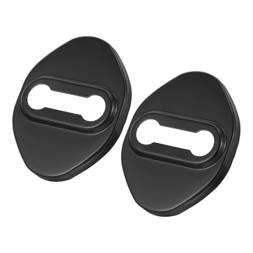LIFKOME 2 pièces Couvre Loquets de Porte Voiture Aluminium Protection Dommages Installation Facile Lot pour Serrure de Porte Auto