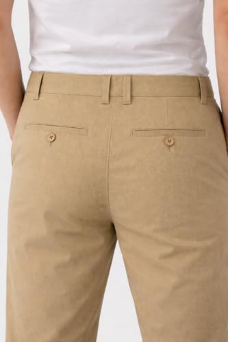 Image of DENRO Men's Slim Fit Cotton Stretch Trousers | Smart Casual & Workwear Pants for Office Use | 98% Cotton 2% Spandex Fabric | Mid-Rise Tailored Fit | Sizes 28-38