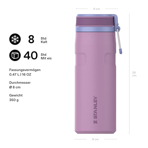 STANLEY 1913 IceFlow Bottle Twist Flip 0.47L - Kühlt 12 Stunden - 3 Tage Eisgekühlt - Spülmaschinenfest - Recycelter Edelstahl - BPA Frei… – Ansicht 2