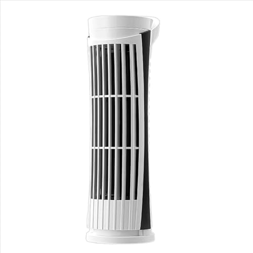 Ventilador de torre de mesa,Ventilador de torre pequeña,Ventilador de aire acondicionado - Ventilador de torre de 10 pulgadas, ventilador de mesa ajustable, ventilador de escritorio pequeño con 2 velo