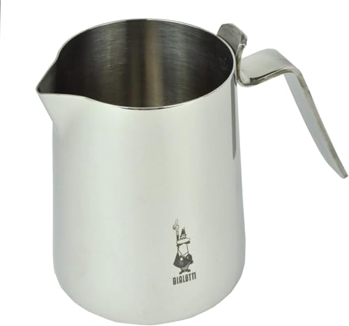 Bialetti 0001808 - Bricco per latte in Acciaio Inox, Non adatta all'induzione , Argento, 750 ml