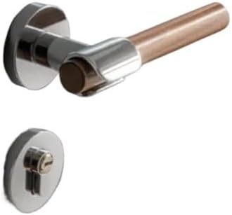 Zinc Alloy Door Lock Bedroom Door Handle Indoor Silent Lock(Gray-Magnetic Lock)