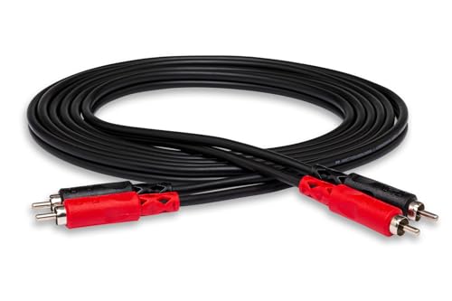Câble Double RCA Hosa CRA-201 de 1 m noir pour liaisons audio stéréo