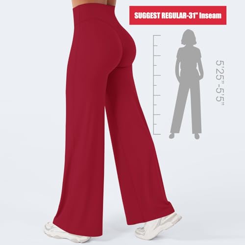 Womens Workout Leggings No Front Seam Straight Leg Bottoms High Waist Stretch Casual Gym Yoga Pants2