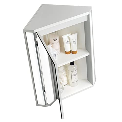 Armadietto Bagno Con Specchio MIRPLUS – 50x76 Cm, Mobile Medicinali In Alluminio Con Ripiano Per Asciugacapelli E Luci A 3 Colori - 5