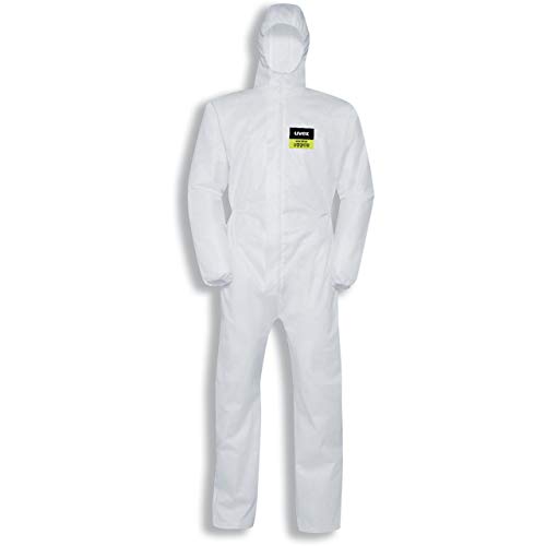 Uvex 5/6 Air Chemikalien-Schutzanzug - Weißer Einweg-Overall - Partikeldicht L