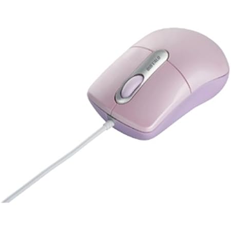 Amazon Co Jp Ibuffalo 光学式有線マウス Usb接続 Sサイズ 延長ケーブル付 ピンク Bsmou05spk パソコン 周辺機器