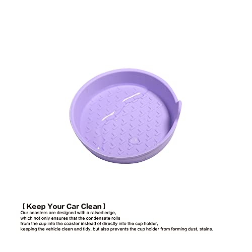 4 Packs de Posavasos de Silicona para Portavasos de Auto miniatura 5