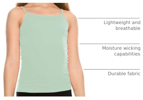 Image of Kurve Girl's Sleeveless Tank Top - Stretch Undershirts Cami Camisole, UV Protective Fabric, Rated UPF 50+ (Made in USA)