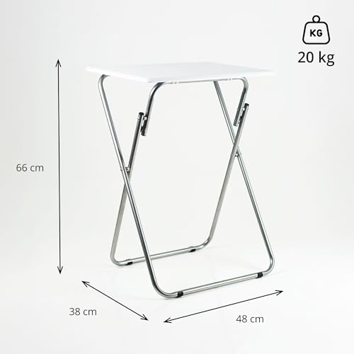 Table d'appoint pliable Jocca stable supportant 20 kg sans vaciller