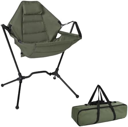 Chaise à bascule portable soulageant le dos pour camping et pelouse