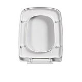 Flipped Warmth Sedile per WC SQUARE, Tavoletta WC Soft Close, Copriwater, Copri Wc, Copriwater Bianco, 36x45 cm, Bianco,06B