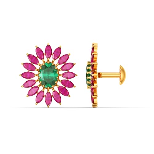 Image of Joyalukkas 22k (916) Purity BIS Certified Flora Women Earring For Women