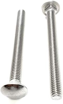 Fastener Cart 3/8-16 x 4 Carriage Bolts Stainless Steel 18-8 (5 Pieces)