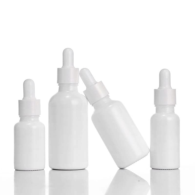5/10/15/20/30/50/100ml Flacone contagocce vuoto Bianco Olio essenziale di vetro Aromaterapia Goccia liquida con flaconi per pipette Ricaricabili-20ml,bianco