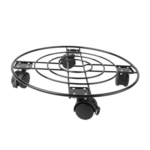 BCOATH Supporto Portavaso in Ferro con Ruote Bloccabili Base Mobile per Vasi Piante Interni ed Esterni Carrello Portafiori con Design Semplice e Pratico per Spostamento Facile su Varie