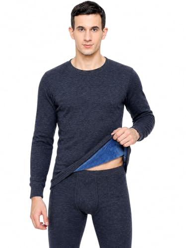 Image of BODYCARE Heat MAX - Fur Fleece Inside Men Round Neck full Sleeves Thermal Gold Plus Premium Range for Very high Warmth