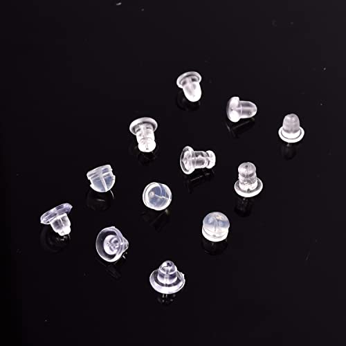 6 Sizes Earring Backs Rubber, Arritz 300Pcs Soft Silicone Earring Backs Replacements For Studs, Hook Earring, Hoops #TOP2